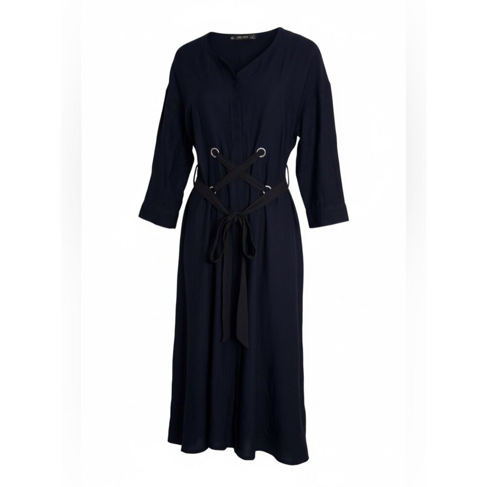 Zara Basic Collection Belted Midi Dress‎